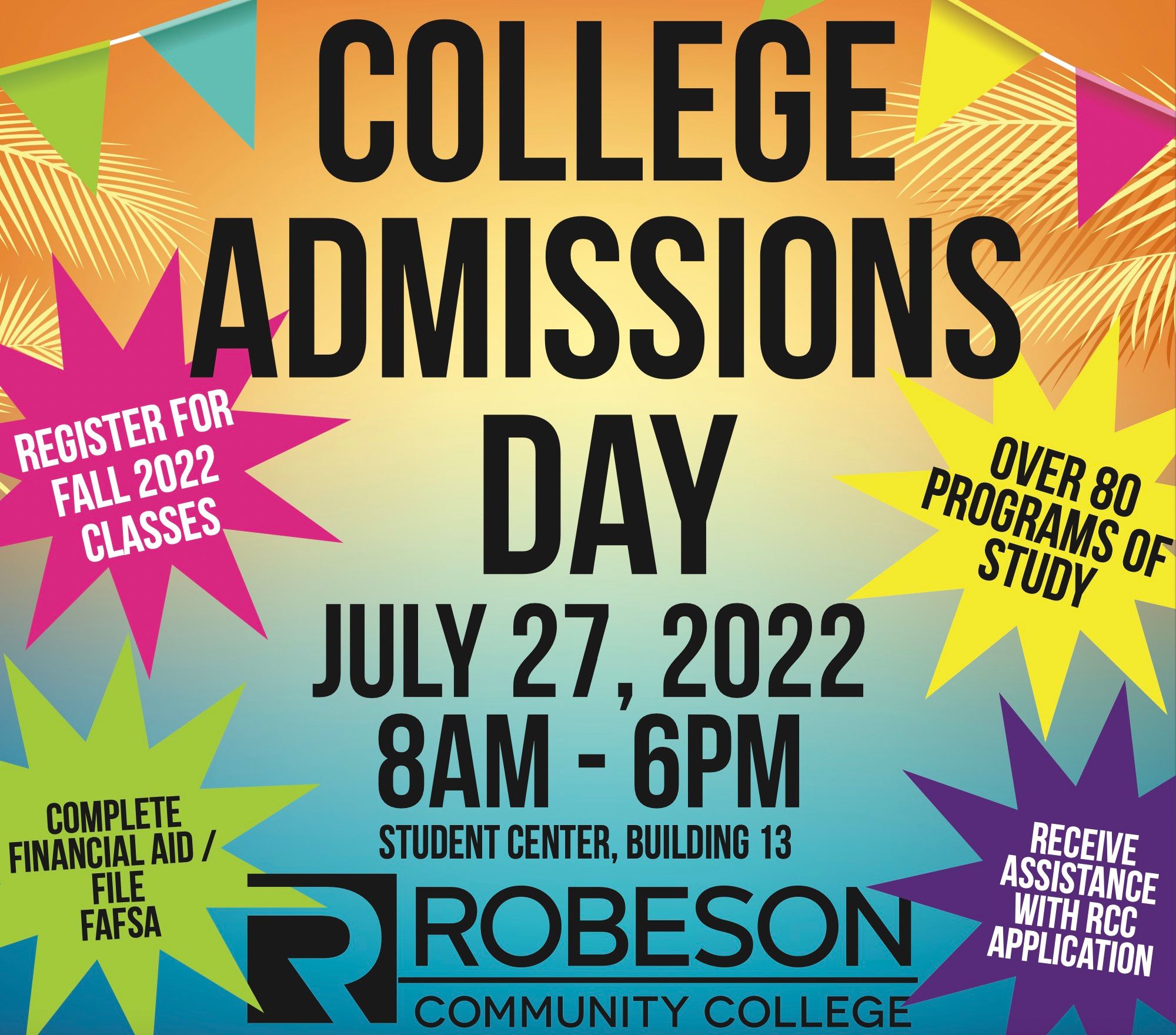 College Admissions Day set for July 27 at RCC Robeson Community