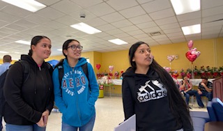 Girls participating in stalking activity