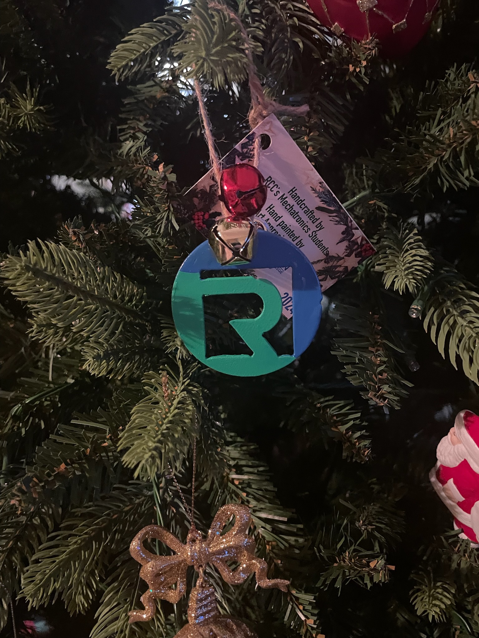 Robeson Community College Ornament hangs on Christmas Tree RCC Ornament sale raises $500 for scholarships