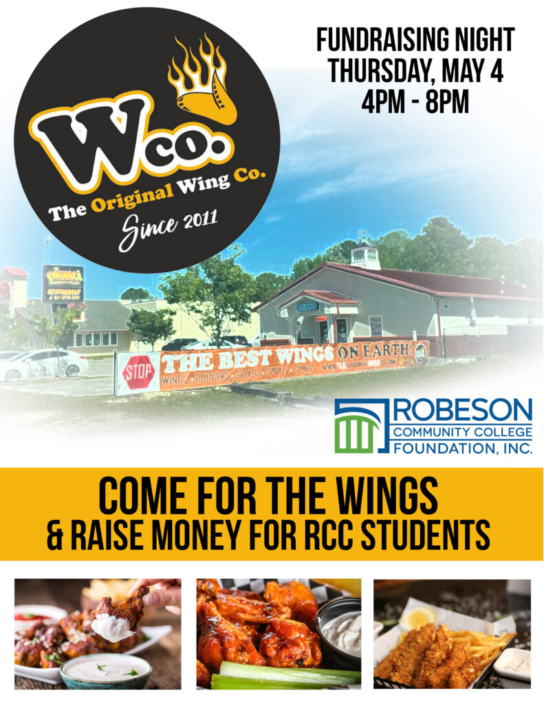 RCC Foundation to hold Fundraiser Night at Wing Company May 4 Robeson